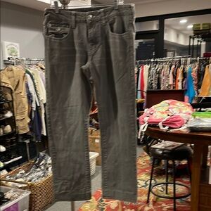 True Religion world Tour “Ricky”Stylish Men Gray Jeans sz  34x30 heavy stitches